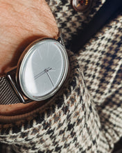 Lade das Bild in den Galerie-Viewer, N | C29 Graue Linie | Braunes Sattelleder